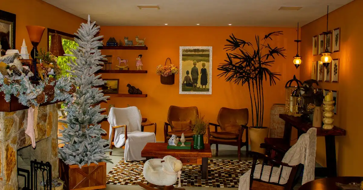 Design interieur winkel met unieke meubels en decoratie